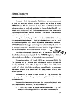 Etude economique et institutionnelle de la filiere tamarin au Burkina