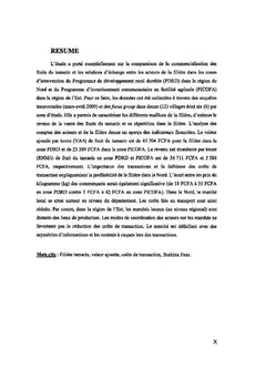 Etude economique et institutionnelle de la filiere tamarin au Burkina