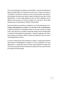 Evolution spatio-temporelle des accidents de la route a Bobo-Dioulasso