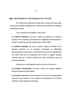 Politique monétaire et croissance économique en R.D.Congo