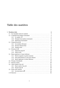 Première année licence en mathématique