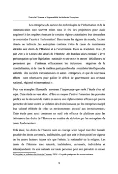 Droits de l'Homme et Responsabilite Societale des Entreprises