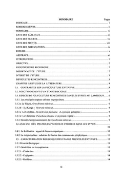 Intensification écologique de la pisciculture extensive au Cameroun