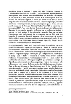 Le message politique sibyllin de Soro Guillaume