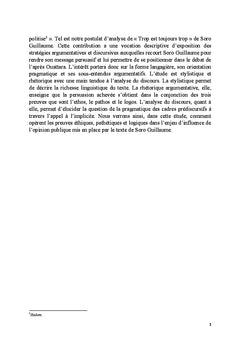 Le message politique sibyllin de Soro Guillaume