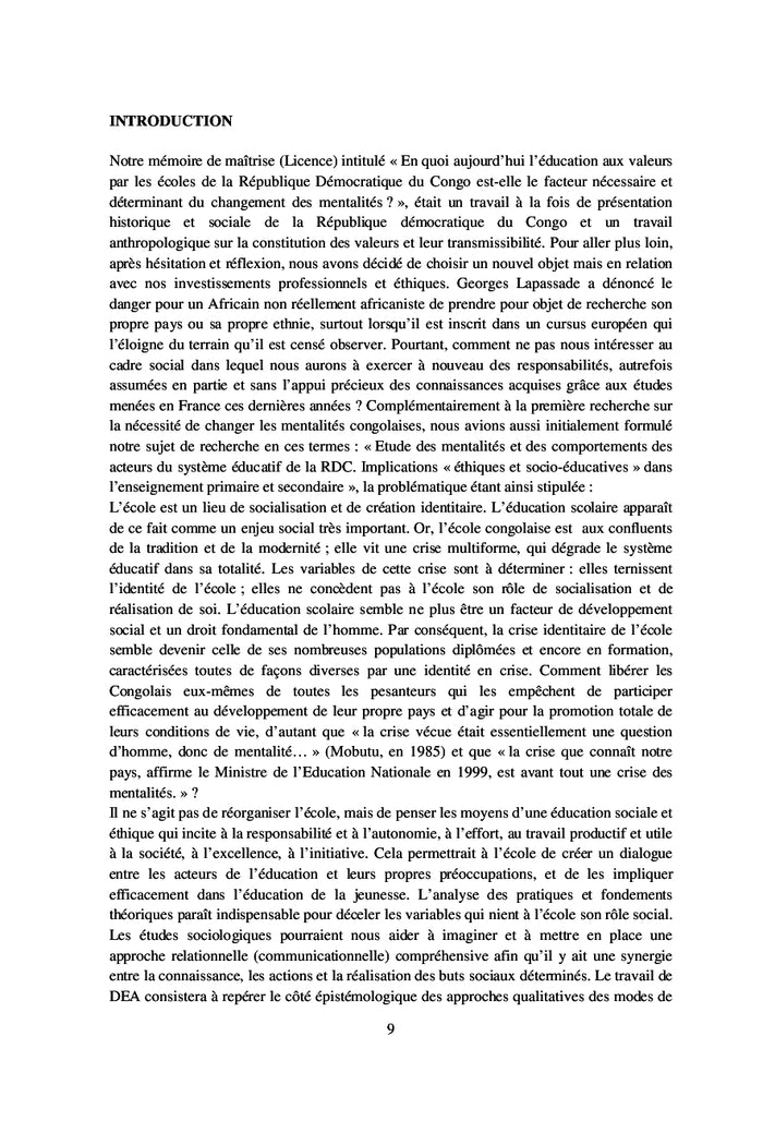 L'ethnographie de l'education: pertinence epistemologique et methodologique