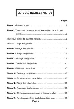 Utilisation du soja, de la patate douce à peau blanche et à chair jaune et du Moringa