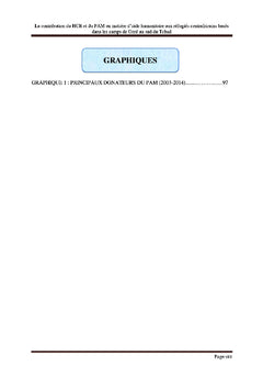 La contribution du HCR et du PAM en matiere d'aide humanitaire