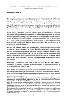 Les dispositifs de gestion des risques dans les banques en Tunisie
