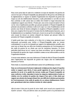 Les dispositifs de gestion des risques dans les banques en Tunisie