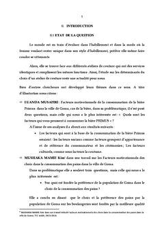 Determinants du choix d'un atelier de couture