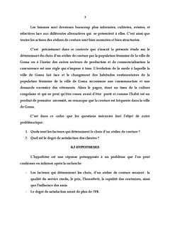 Determinants du choix d'un atelier de couture