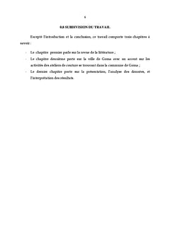 Determinants du choix d'un atelier de couture