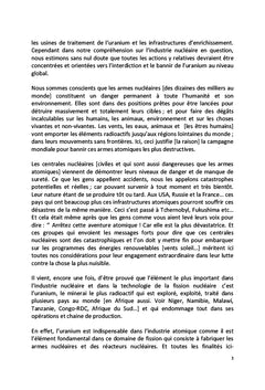Industrie de l'Uranium et ses consequences nefastes