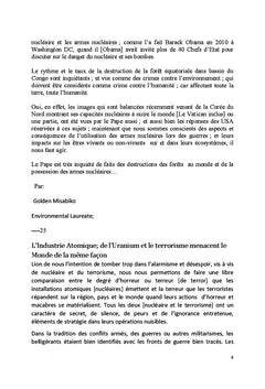 Industrie de l'Uranium et ses consequences nefastes