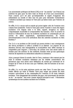 Industrie de l'Uranium et ses consequences nefastes