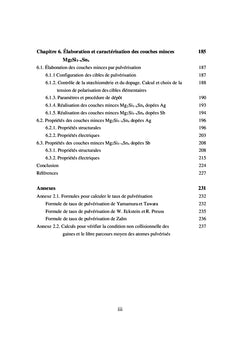 Matériaux thermoélectriques: couches minces de Mg2Si Mg2Sn