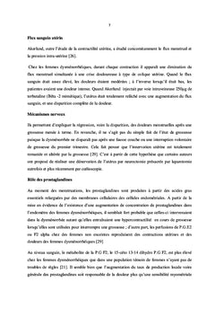 Profil epidemiologique, clinique et therapeutique des dysmenorrhees