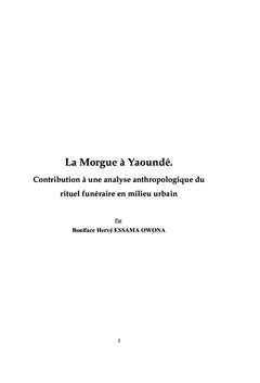 La Morgue a Yaounde