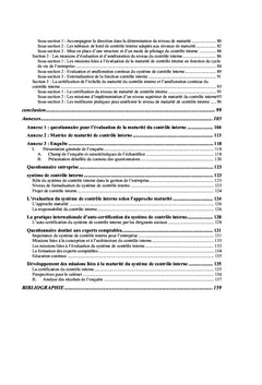 Amélioration de la maturité du contrôle interne