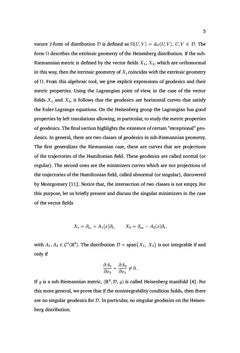Géométrie sous riemannienne sur le groupe d'Heisenberg