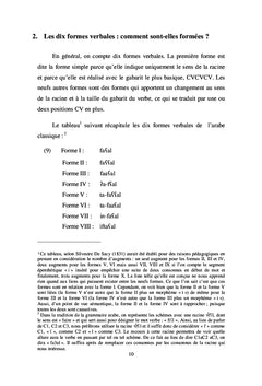 La syntaxe des dix formes verbales de l'arabe classique