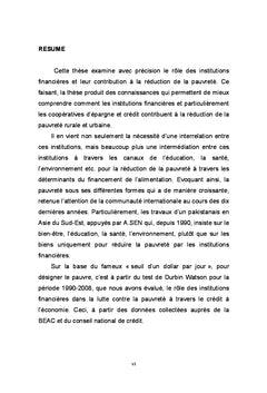 Institution financières et réduction de la pauvreté