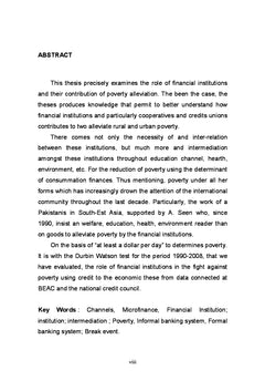 Institution financières et réduction de la pauvreté