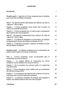 L'Union européenne, médiateur de paix dans les Balkans occidentaux