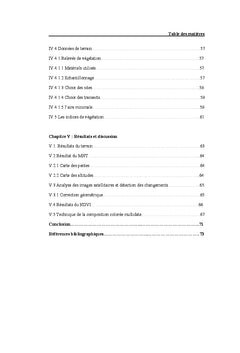 La télédétection du couvert végétal