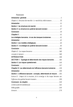 Structure stratégies risques et efficience bancaire: cas de la tunisie