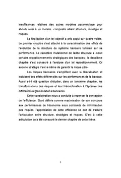 Structure stratégies risques et efficience bancaire: cas de la tunisie
