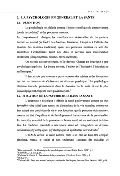 Intervention d'un psychologue clinicien dans une structure sanitaire