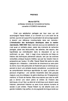 L'introduction des techniques électriques dans la marine marchande