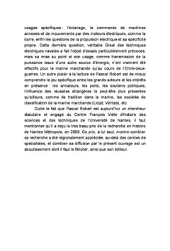 L'introduction des techniques électriques dans la marine marchande