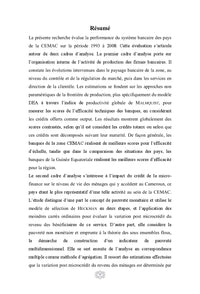Performance du système bancaire de la zone CEMAC
