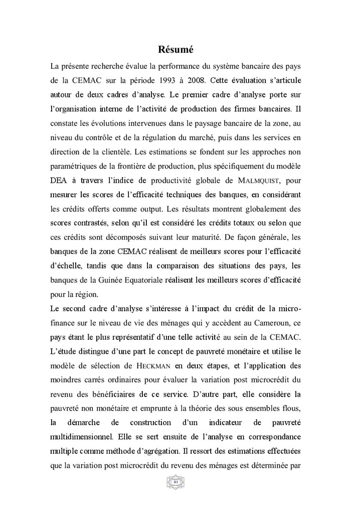 Performance du système bancaire de la zone CEMAC