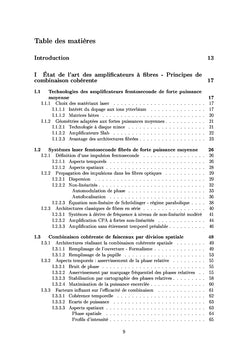Combinaison cohérente d'amplificateurs à fibre en régime femtoseconde