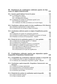 Combinaison cohérente d'amplificateurs à fibre en régime femtoseconde