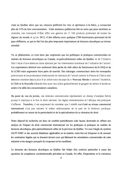 Droit international et pratiques commerciales en matière d alcool