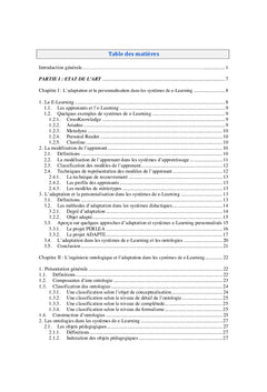 Ingénierie ontologique et Adaptation dans les systèmes de e-Learning