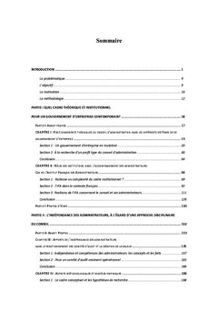 L'indépendance des administrateurs des sociétés cotées en france