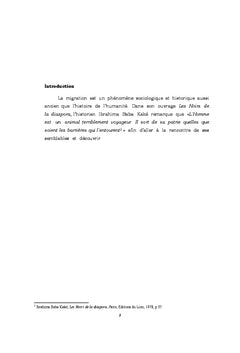 La migration et l'immigration dans le roman africain