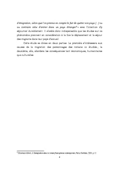 La migration et l'immigration dans le roman africain