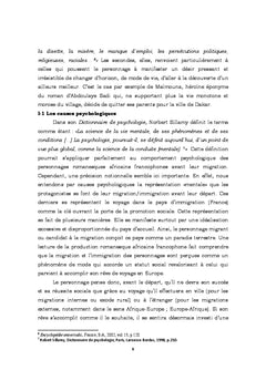La migration et l'immigration dans le roman africain