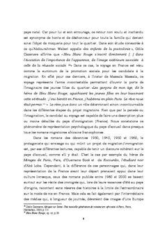 La migration et l'immigration dans le roman africain