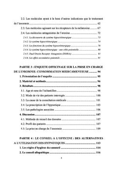La prise en charge de l'insomnie par le pharmacien d'officine
