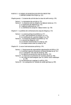 Analyse de l'action du HCR