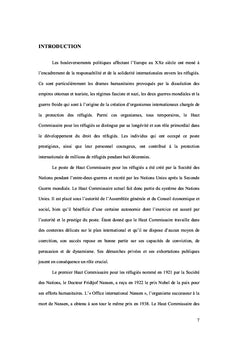 Analyse de l'action du HCR