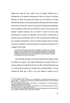 Analyse de l'action du HCR